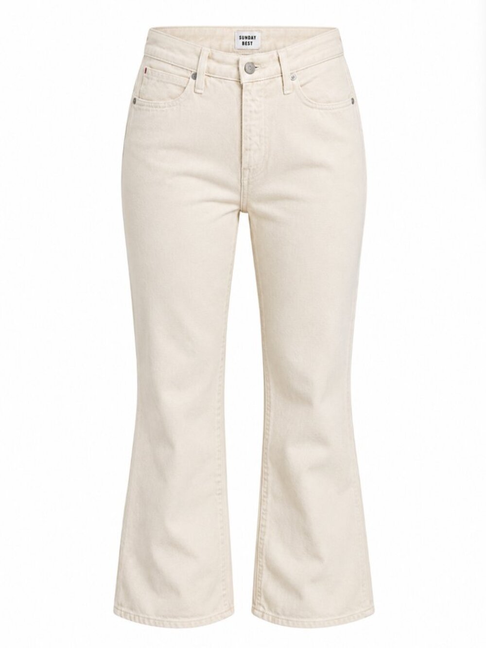 Aritzia Sunday Best Cream Flare Jeans Size 8